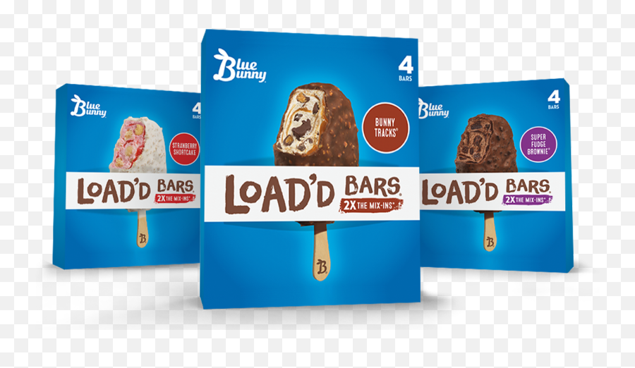 Blue Bunny Ice Cream - Sundaes Cones Bars Blue Bunny Load D Bars Png,Rabbit Is Displaying User Icon Over Half The Screen?