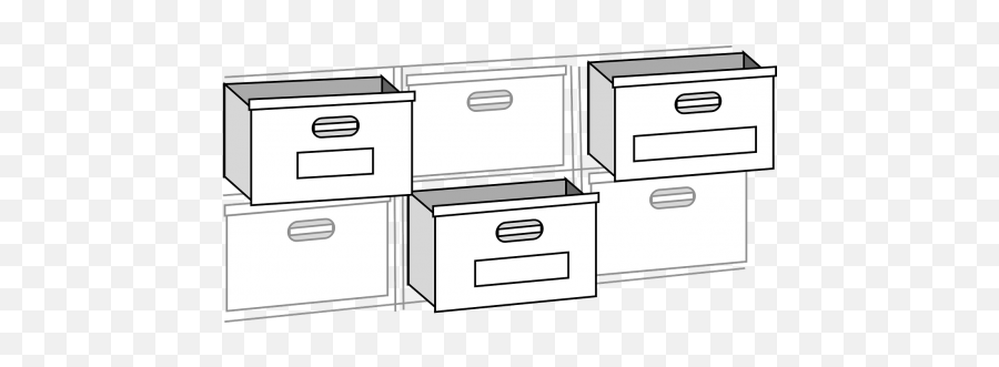 File Cabinetfiling Cabinetsoffice Furniturefile Drawers - Clothes Drawer Black And White Artclip Png,File Cabinet Icon Png