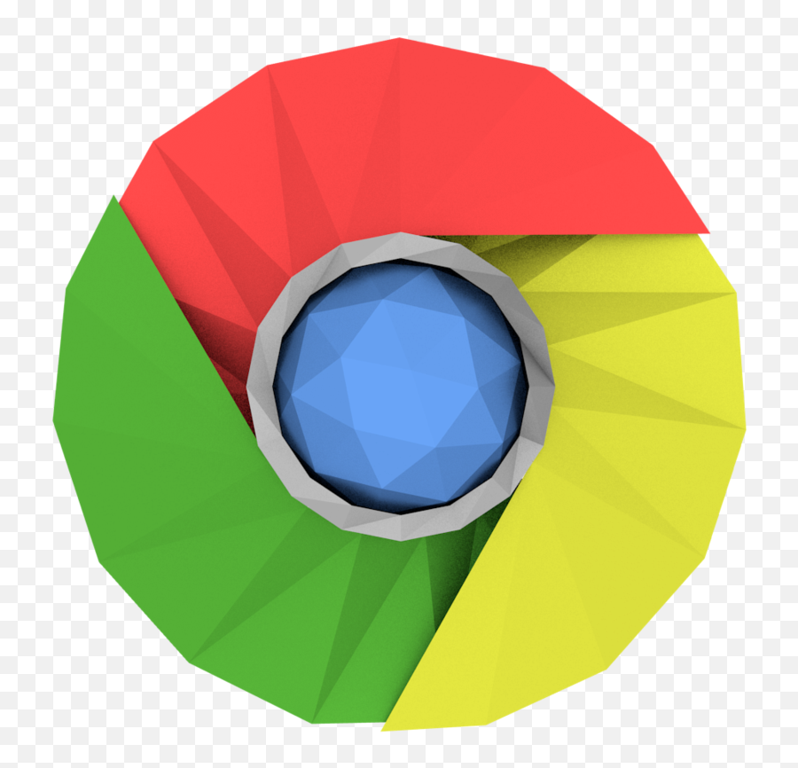 Download Hd Low Poly Icon By - Google Chrome Gif Png Google Chrome Gif Png,Chrome Icon Download