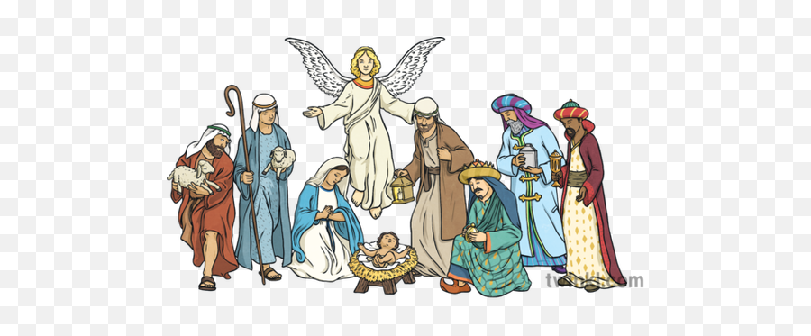 Nativity Scene Figures Only - Religion Png,Nativity Scene Png