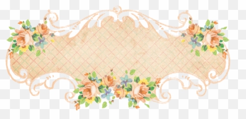 Vintage Freebie With Keren 5 Gorgeous Scrolly Floral - Banner png