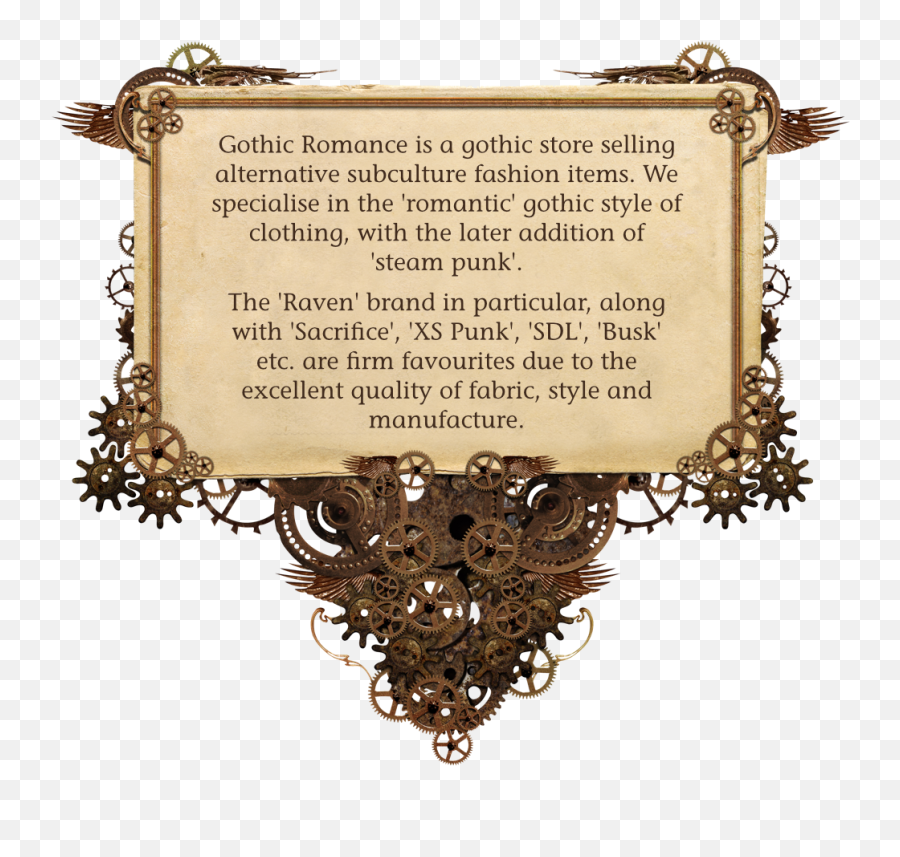 About Our Gothic Romance Clothing Range - Transparent Image Png Woman Steampunk,Gothic Frame Png