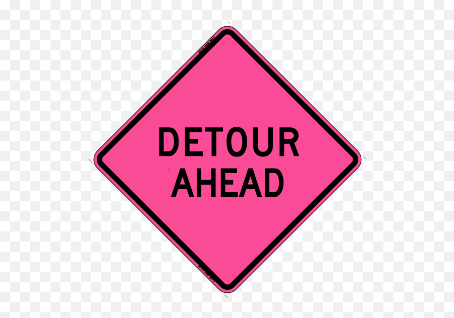 Detour Ahead Roll Up Construction Sign - Ahead Sign Png,Construction Sign Png