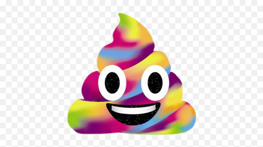 Download Hd Freetoeditpopo Emoji Colorfulremixit Emojis - Unicorn Poop Emoji Png,Rainbow Emoji Png