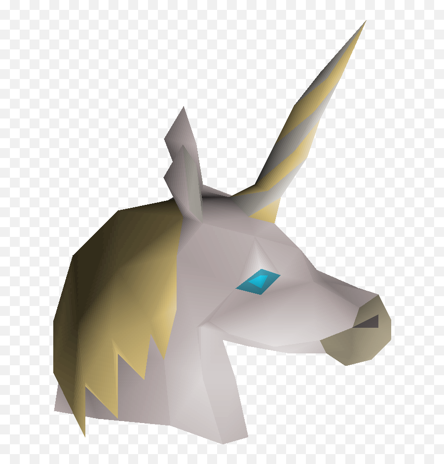 White Unicorn Mask - Osrs Unicorn Mask Png,Unicorn Head Png