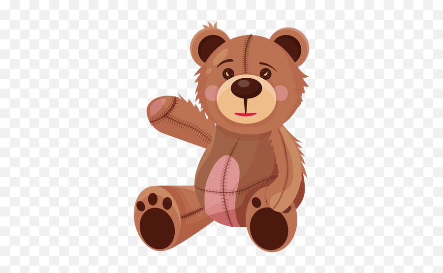 Old Teddy Waving Illustration - Transparent Png U0026 Svg Vector Old Teddy Bear Cartoon,Baby Bear Png