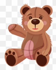 Old Teddy Waving Illustration - Transparent Png U0026 Svg Vector Old Teddy Bear Cartoon,Baby Bear Png