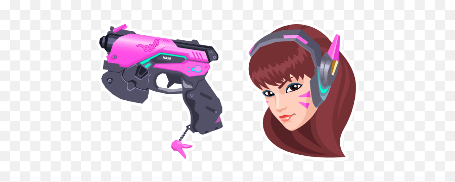 Overwatch 2 Dva Light Gun Cursor U2013 Custom Browser - Water Gun Png,D.va Png