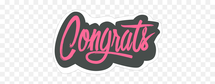 Download Congrats Congratulation Transparent Png Sticker - Calligraphy,Sticker Png