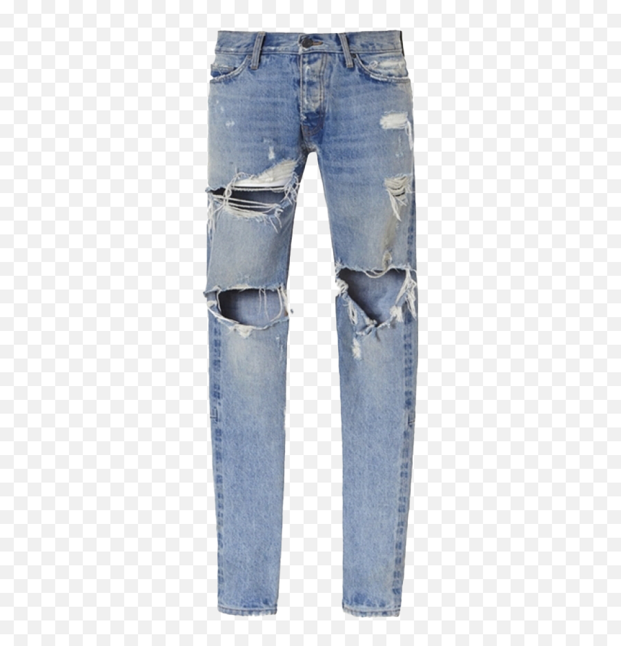 Light Blue Men Jeans Png - Fear Of God Distressed Jeans,Jeans Png