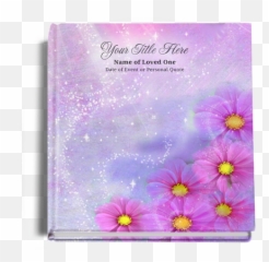 Sparkle Perfect Bind 8x8 Memorial Funeral Guest Book - Garden Cosmos Png,Sparkle Background Png