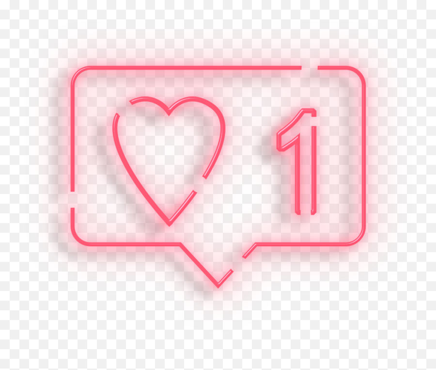 Heart Love Neon Instagram Sticker By Lemon Tea - Love Neon Png,Neon Heart Png