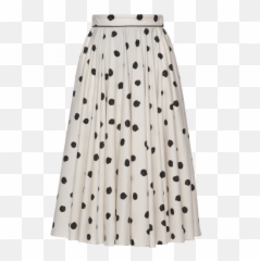 Lillie Skirt Polka Dot - Lena Hoschek Rock Weiss Mit Schwarzen Punkten Png,White Polka Dots Png