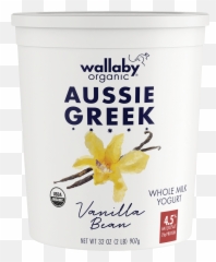 Vanilla Bean Organic Whole Milk Greek Yogurt 32oz - Aussie Greek Png,Vanilla Bean Png