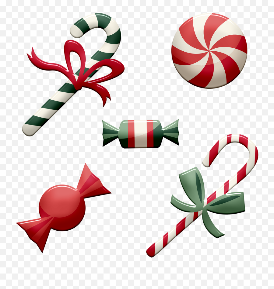 Christmas Candy Cane - Christmas Candy Png,Peppermint Candy Png