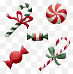 Christmas Candy Cane - Christmas Candy Png,Peppermint Candy Png