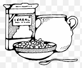 Cereal Breakfast Milk - Breakfast Clipart Black And White Png,Bowl Of Cereal Png