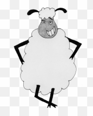 Drawing Sheep Illustrated Transparent Png Clipart Free - Clip Art,Sheep Transparent