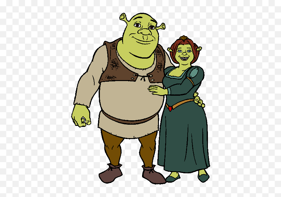Free Shrek Clipart Download Clip Art - Shrek And Fiona Cartoon Png,Shrek Face Transparent