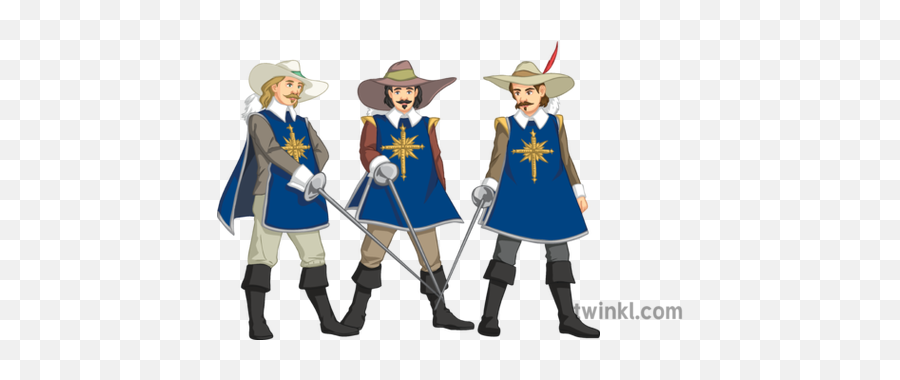 Three Musketeers Illustration - French World Book Day Png,3 Musketeers Logo