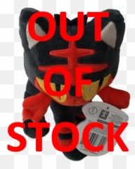 Download Hd Official Pokemon 8 Plush Litten - Pokémon Pokemon Litten Shiny Plush Png,Litten Png