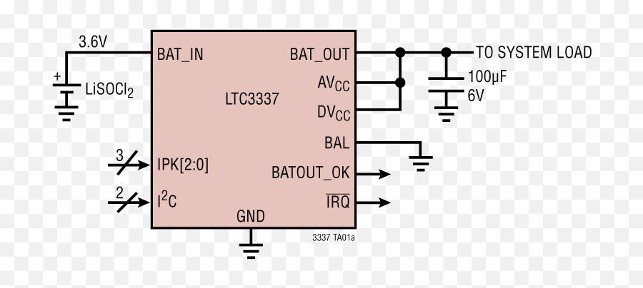 Ltc3337 Datasheet And Product Info Analog Devices - Vertical Png,Battery Discharge Icon