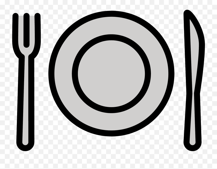 Fork And Knife With Plate Vector Svg - Fork Png,Fork Plate Icon