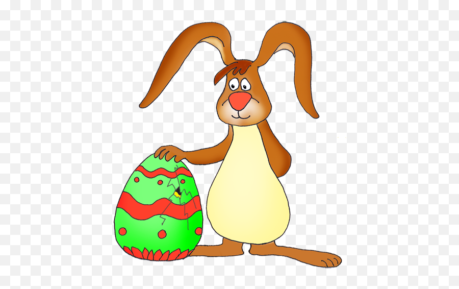 Funny Easter Bunny Clipart - Goofy Easter Bunny Cartoon Png,Cracked Egg Png