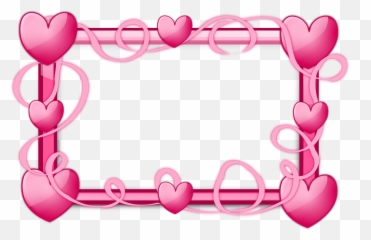 Pink Heart Frame Png Image - Heart Frame Border Design