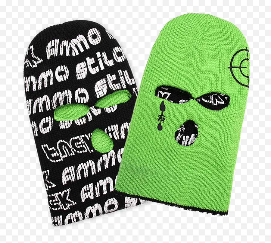 Designer Ski Mask Outdoor Black Full Face Jacquard Logo One - Fictional Character Png,Ski Mask Icon