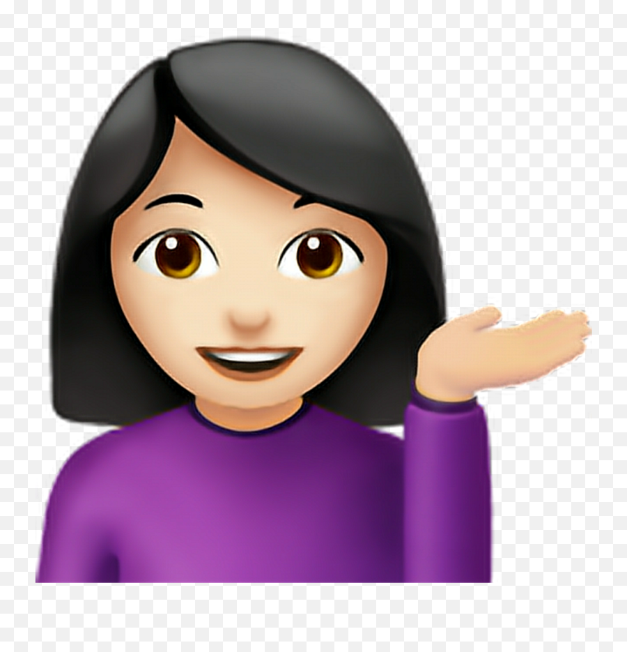 Google - Woman Tipping Hand Emoji Full Size Png Download Transparent Girl Emoji Png,Woman Hand Png