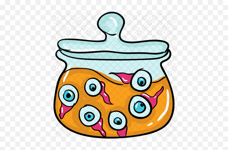 Eyeball Jar Icon Of Colored Outline - Clip Art Png,Creepy Eye Png