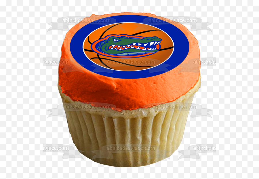 University Of Florida Gators Basketball Logo Edible Cake Topper Image Abpid06434 - Sonic Cupcakes Png,Florida Gator Icon