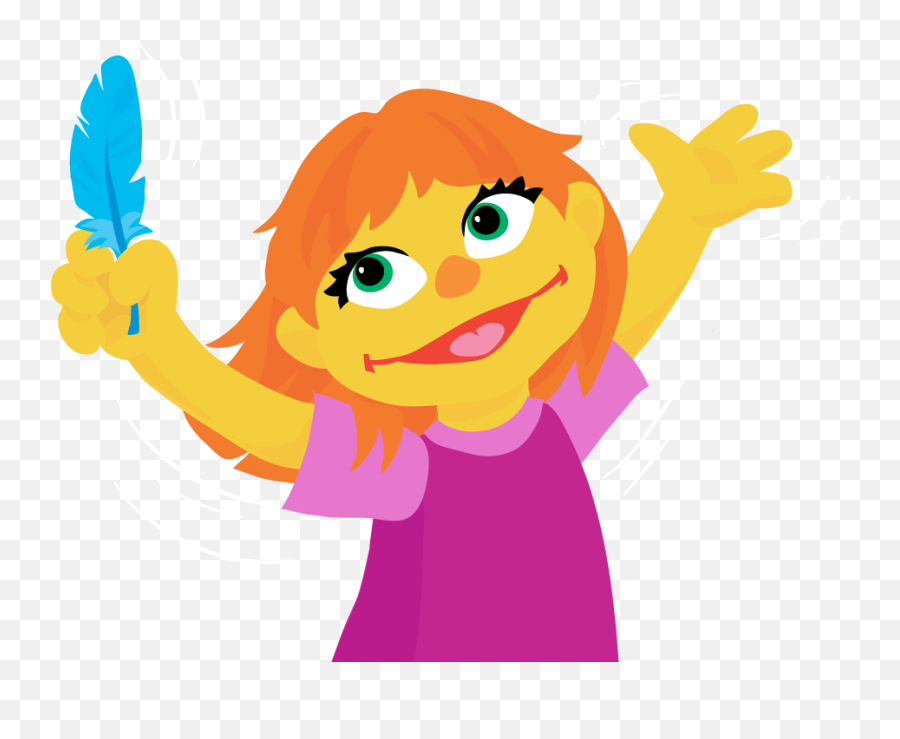 Introduces A New Muppet Character - Sesame Street Julia Face Png,Sesame Street Characters Png