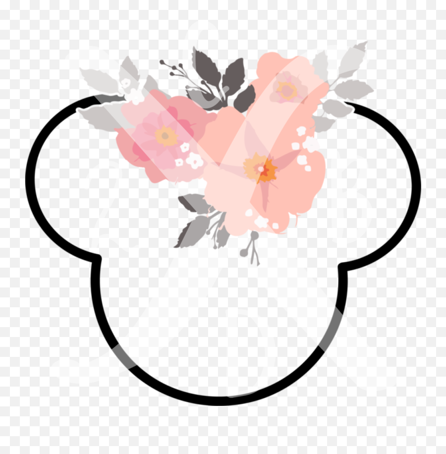 Minnie With Flowers 2 Crazy B Png