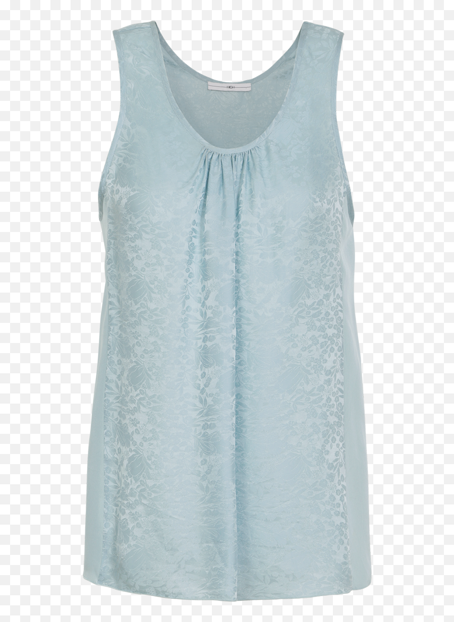 Lonely Pale Blue Damask And Plain Tank - Active Tank Png,Damask Png