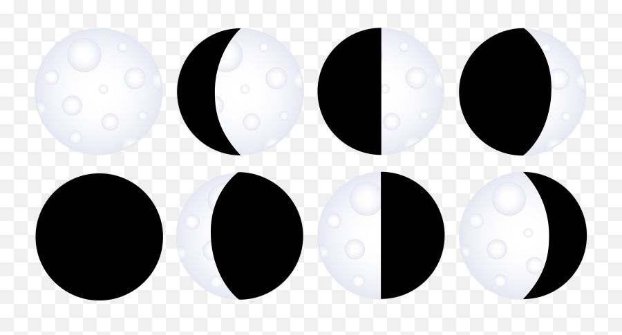 Clipart Moon Phases - Moon Phases Clipart Png,Moon Phases Png