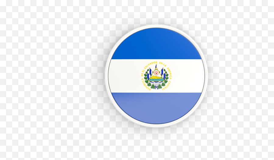 Round Icon With White Frame - Salvador Flag Png,El Salvador Flag Png