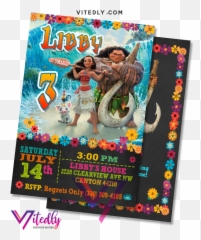 Moana Invitation With Free Thank You Card - And Hay From png