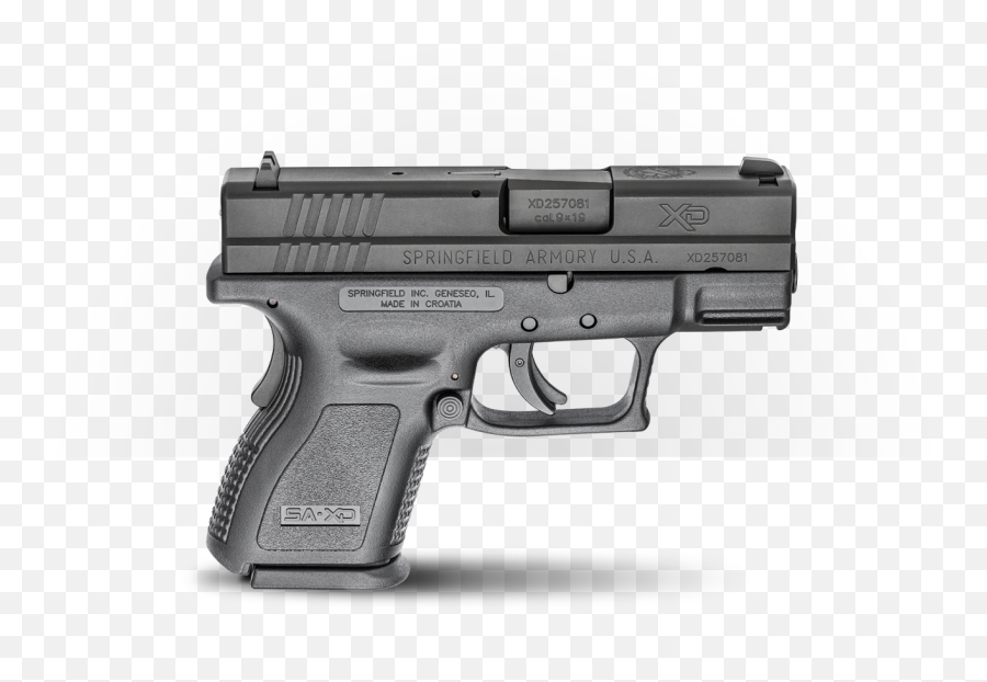 Xd 3 Sub - Compact 9mm Handgun Low Capacity Springfield Springfield Xd 9mm Compact Png,Hand Holding Gun Png