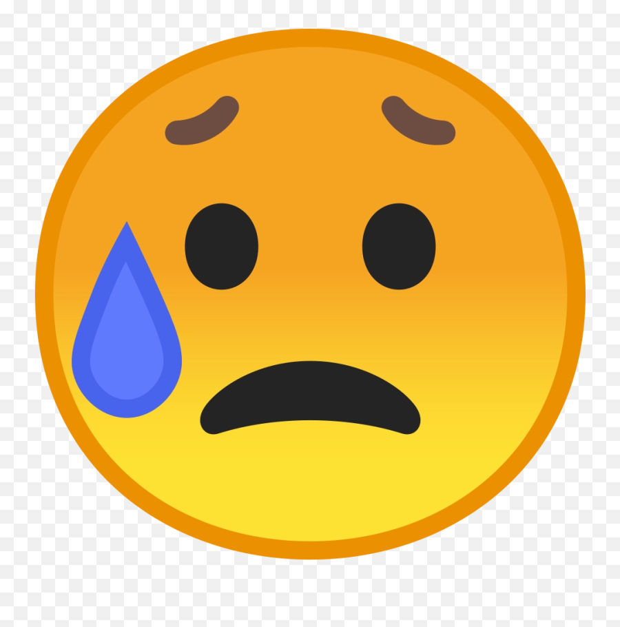Download Free Png Sad But Relieved Face Icon Noto Emoji - Icon Of Sad Face,Emoji Faces Png