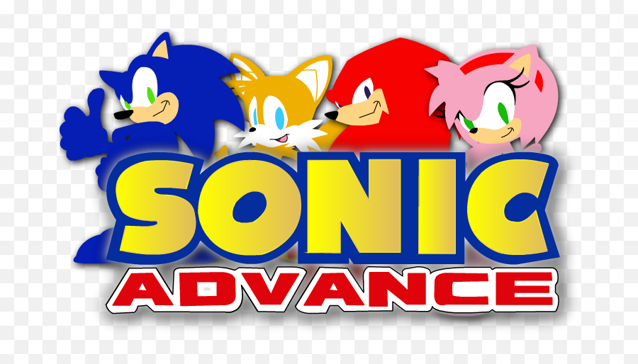 Sonic Video Game Title Logos - Cartoon Png,Sonic Advance Logo