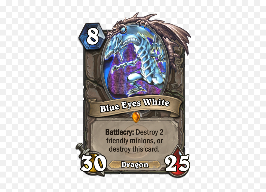 New Card Blue Eyes White Dragon Hearthstone - Wow Zappy Boi Memes Png,Blue Eyes White Dragon Png