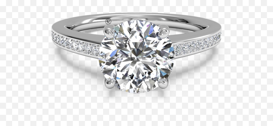 Diamond Ring Png - Top Rate Diamonds Tapered Baguette Engagement Ring,White Ring Png