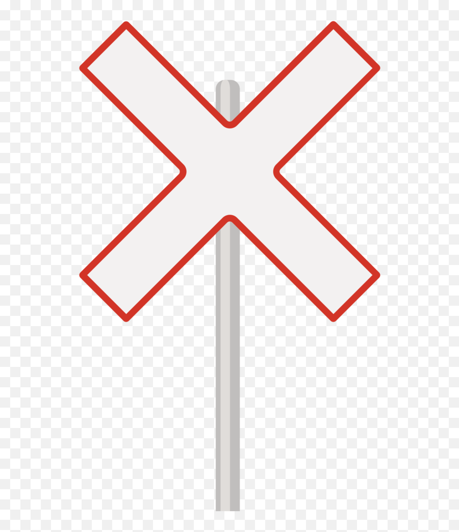 Free Cross Railroad Sign Png With - Vertical,Cross Out Transparent Background