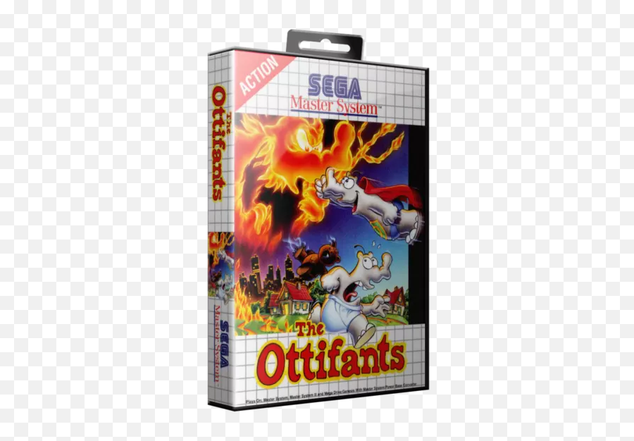 Ottifants The Rom - Sega Master System Sms Emuromnet Master System 3d Box Png,Sega Master System Logo