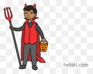 Child Dressed As Devil Eyes Open - Emirati Girl Clip Room png
