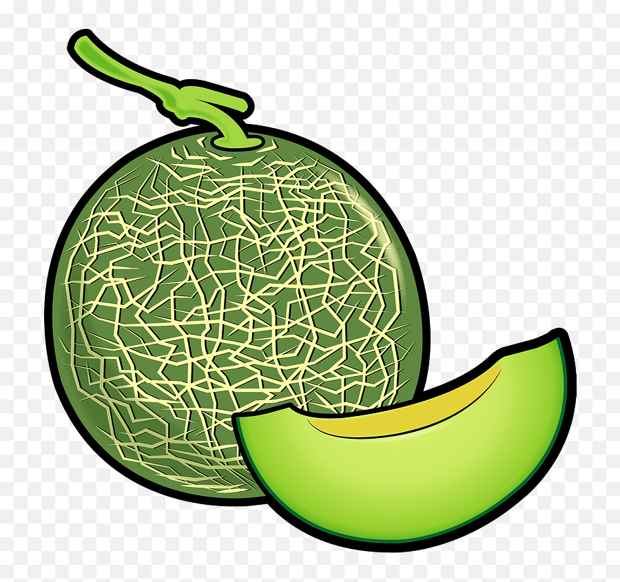Honeydew Melon Whole And Wedge Clipart - Fresh Png,Honeydew Png
