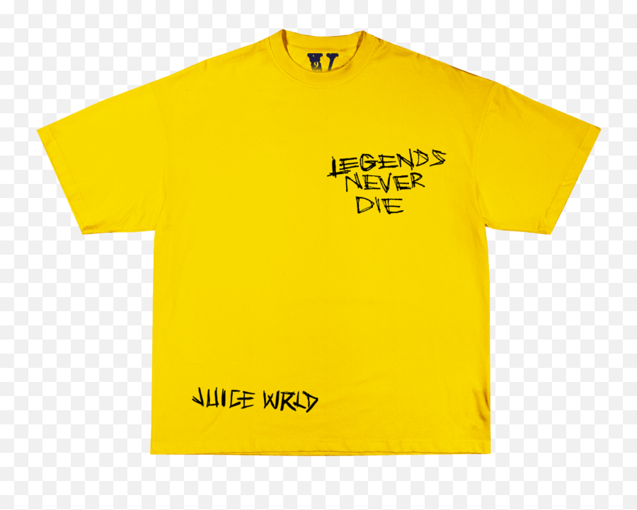 Juice Wrld X Vlone Inferno Yellow Tee Png Logo