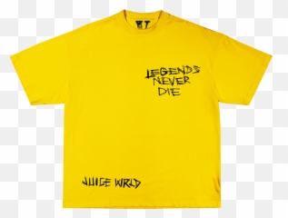 Juice Wrld X Vlone Inferno Yellow Tee Png